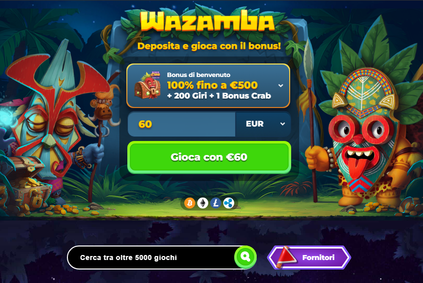 wazamba bonius benvenuto casino